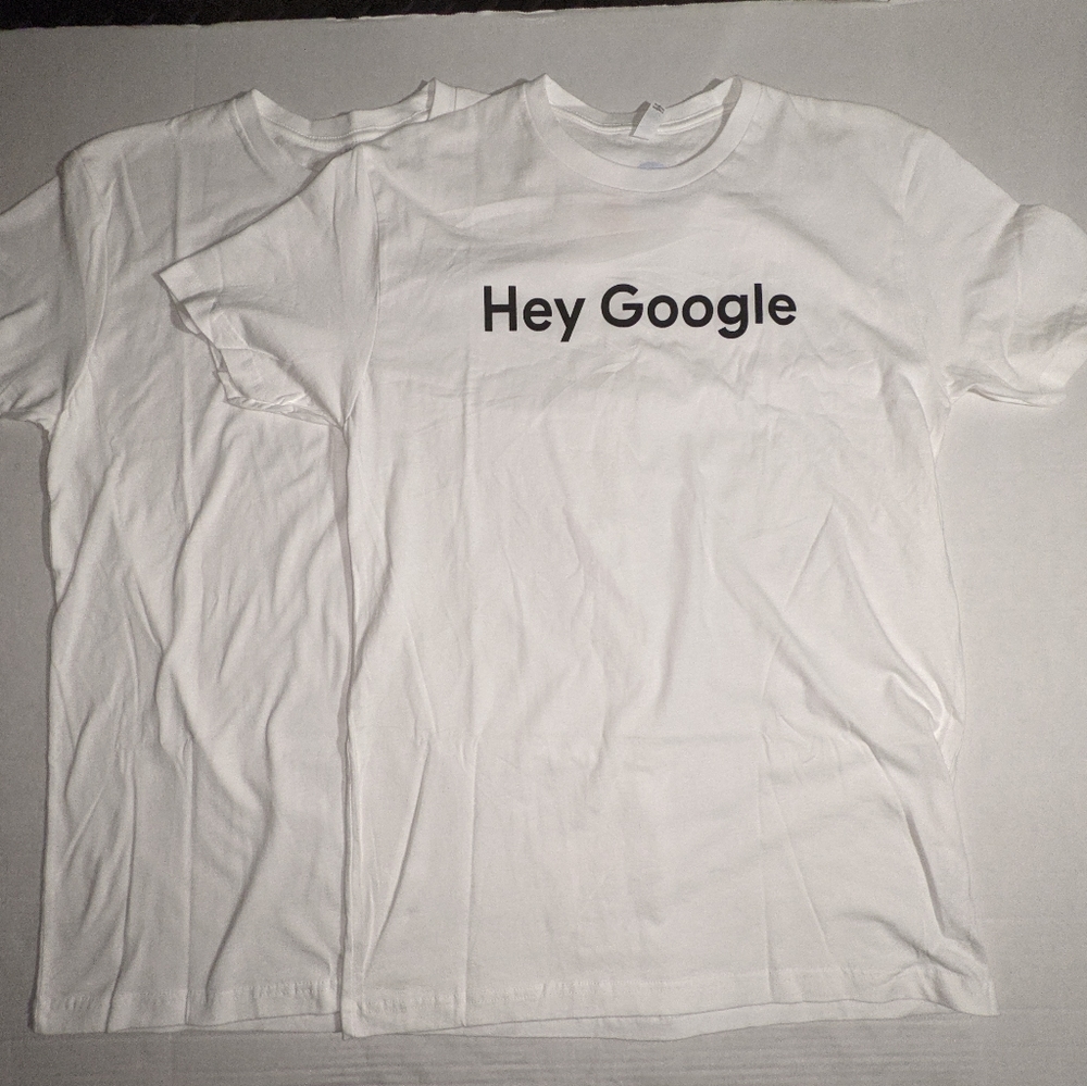 2x Hey Google Shirts Medium